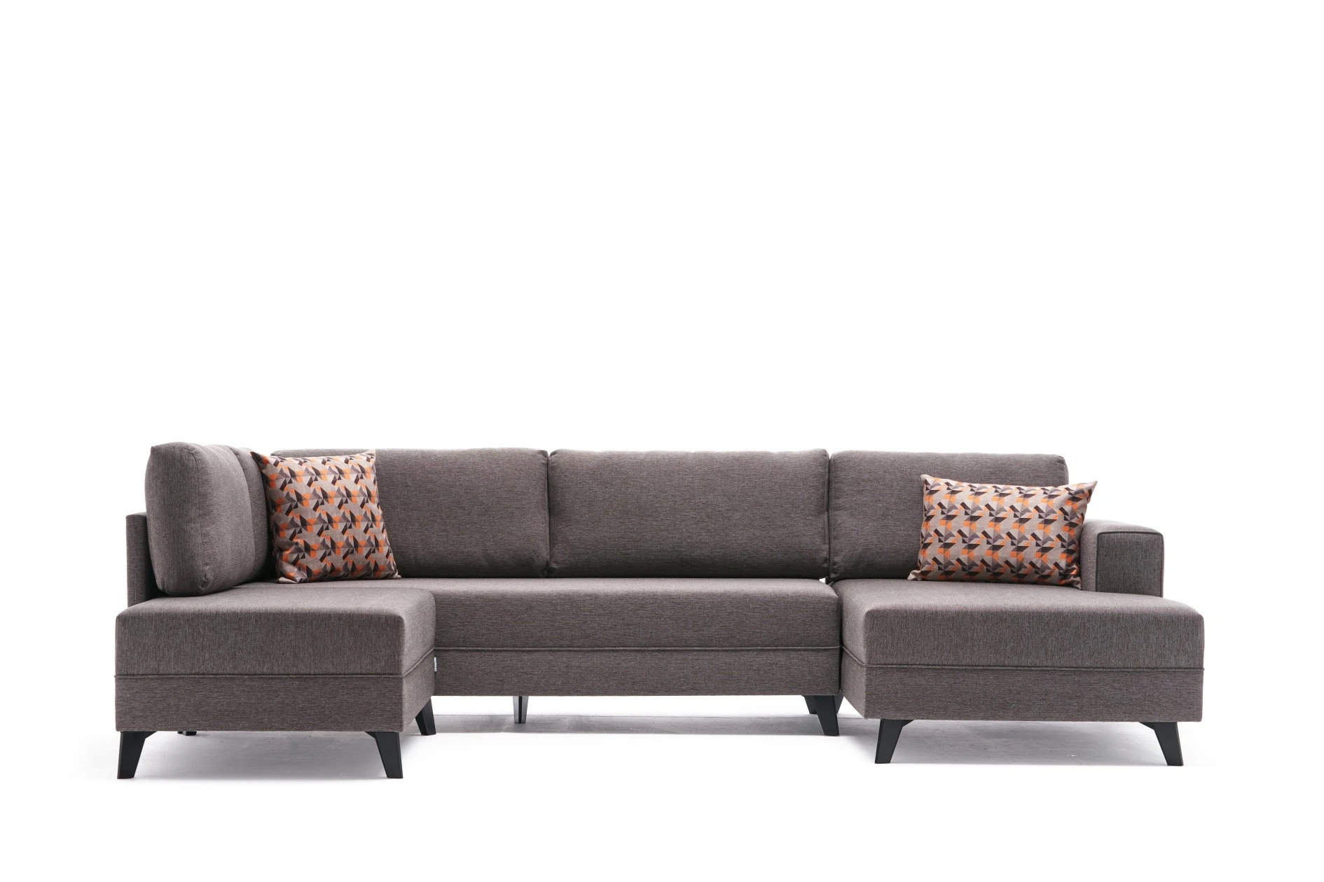Hanah Home Šestimístná pohovka EFSUN hnědá 300 cm