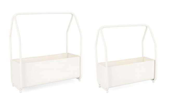 BIZZOTTO Set 2 květináčů KEYRA bílá