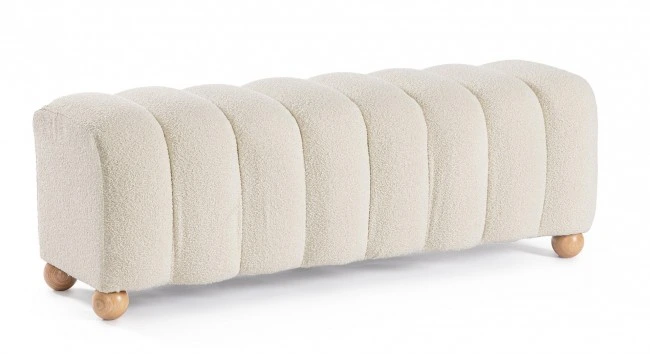 BIZZOTTO Dvoumístná lavice ZORA bílá 120x43 cm