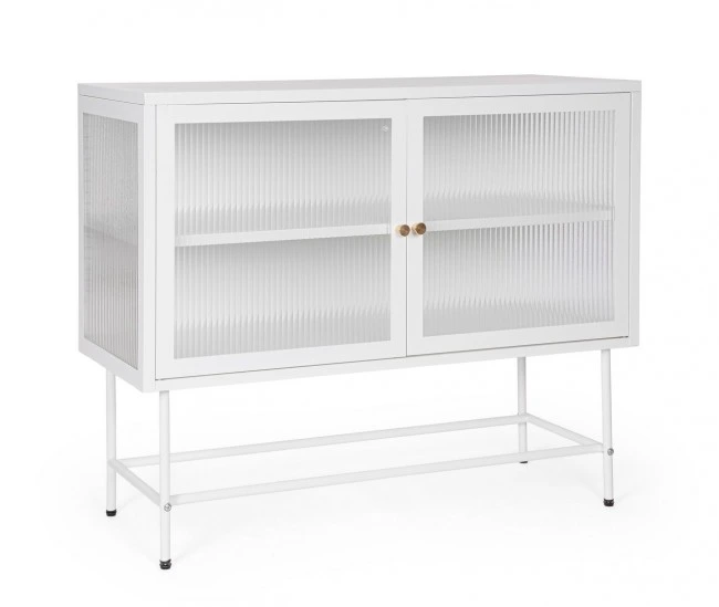 BIZZOTTO Kovová vitrína CAREY bílá