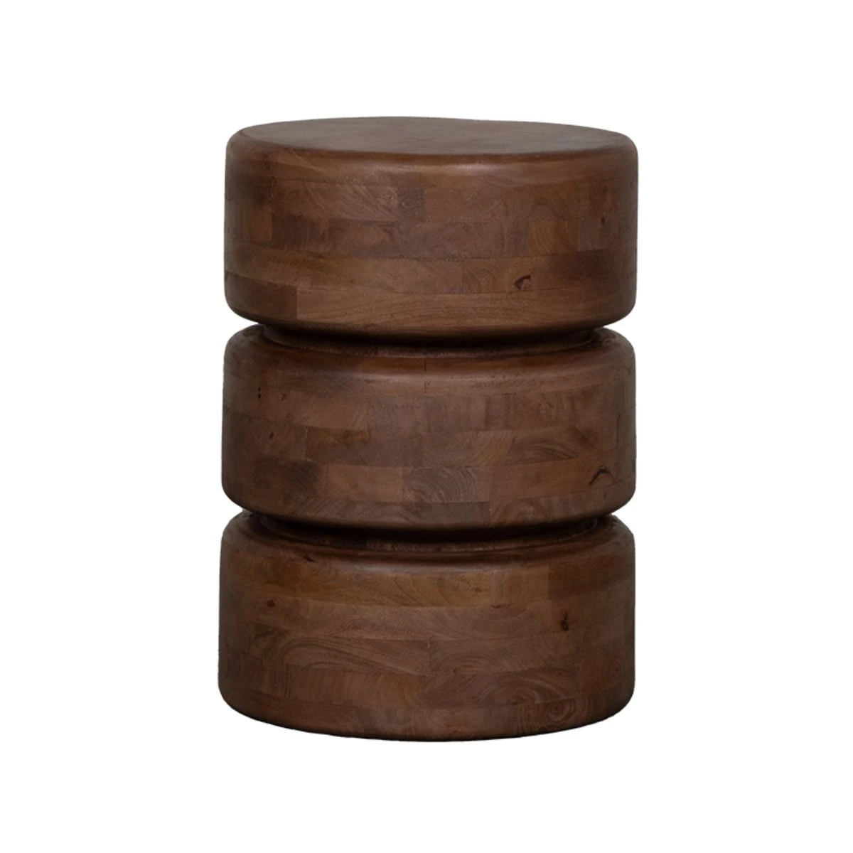 LABEL51 Odkládací stolek MILLY ø35 cm tmavě hnědý