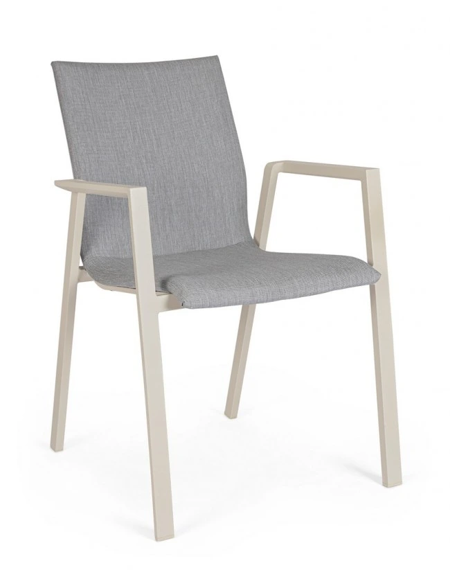 BIZZOTTO Zahradní jídelní židle ODEON šedá