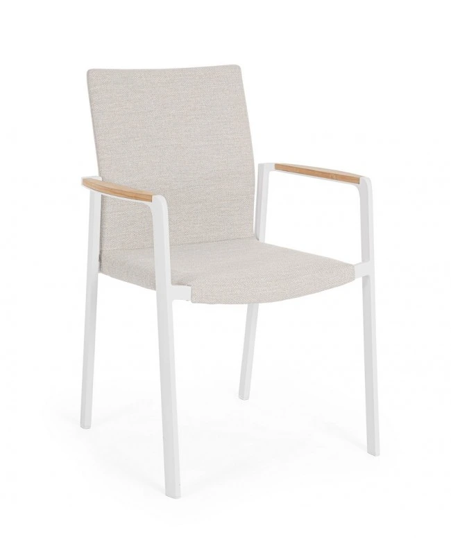 BIZZOTTO Zahradní židle JALISCO s područkami bílá