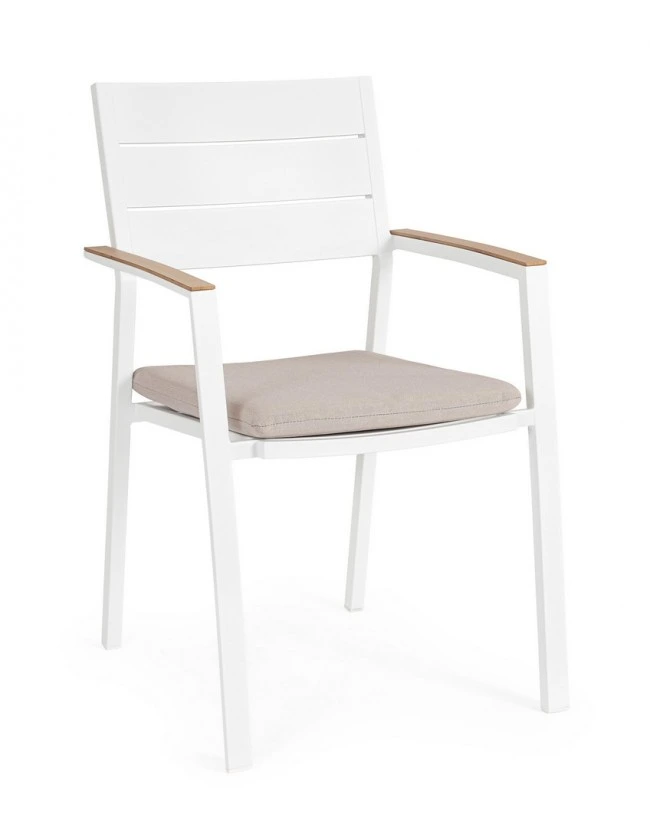 BIZZOTTO Zahradní židle ZELMAR bílá