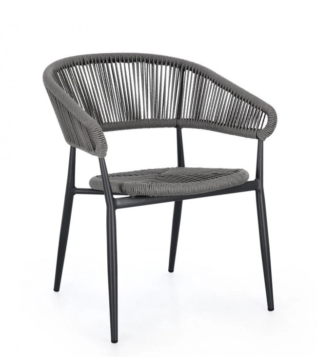 BIZZOTTO Zahradní jídelní židle ALGAIDA šedá
