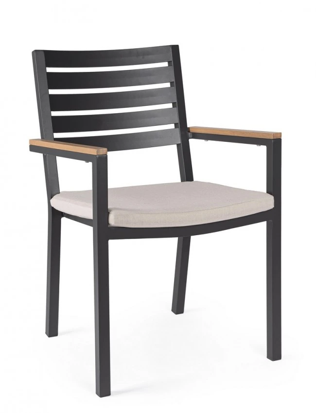 BIZZOTTO Zahradní židle HENNA antracit