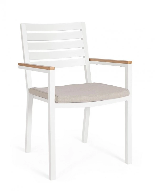 BIZZOTTO Zahradní židle HENNA bílá