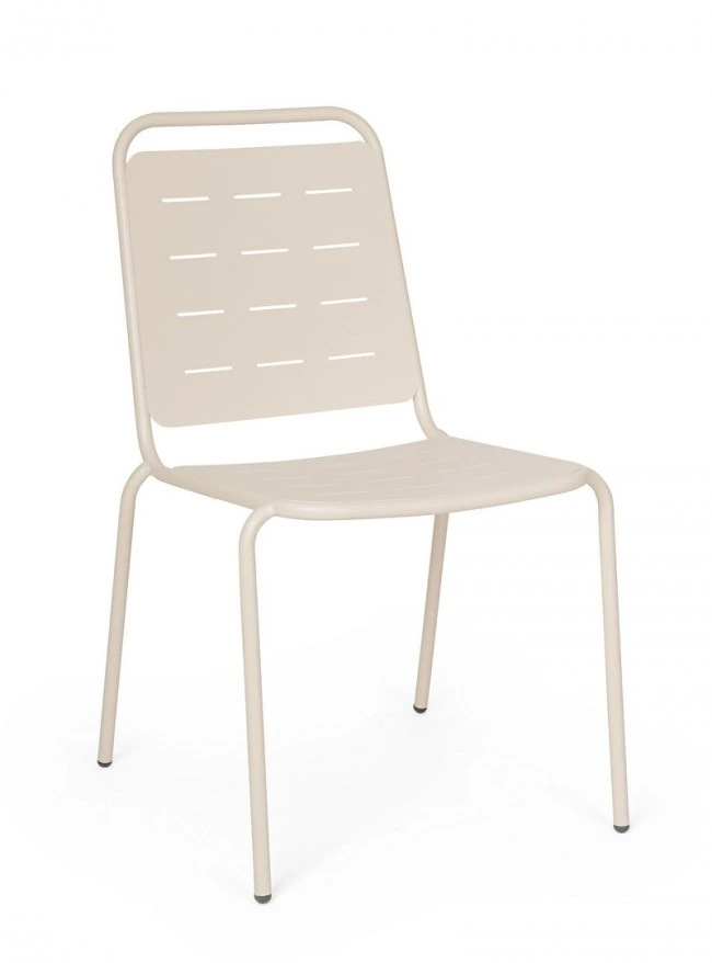 BIZZOTTO Zahradní kovová židle YARA světlá