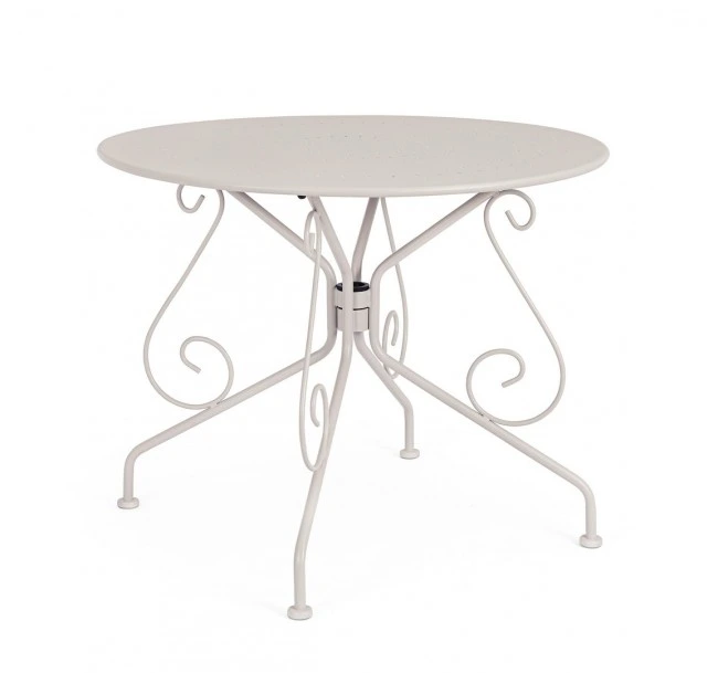 BIZZOTTO Kulatý zahradní stůl ETIENNE světlý ø90 cm