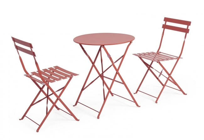 BIZZOTTO Zahradní set stolku a židlí AUSTIN červená