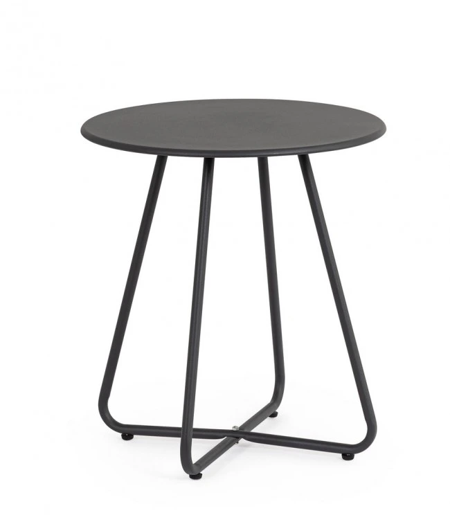 BIZZOTTO Kulatý konferenční stolek JABLE antracit ø45 cm