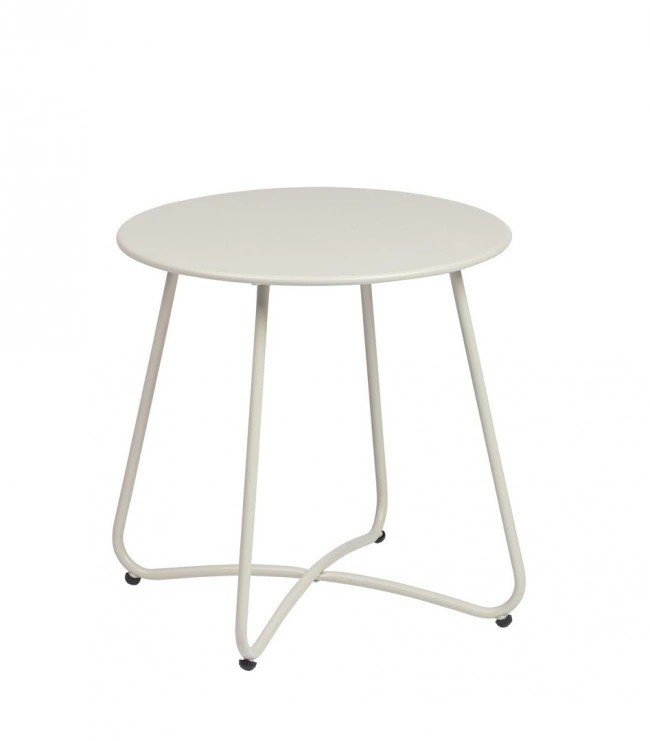 BIZZOTTO Kulatý konferenční stolek AUSTIN krémový ø45 cm