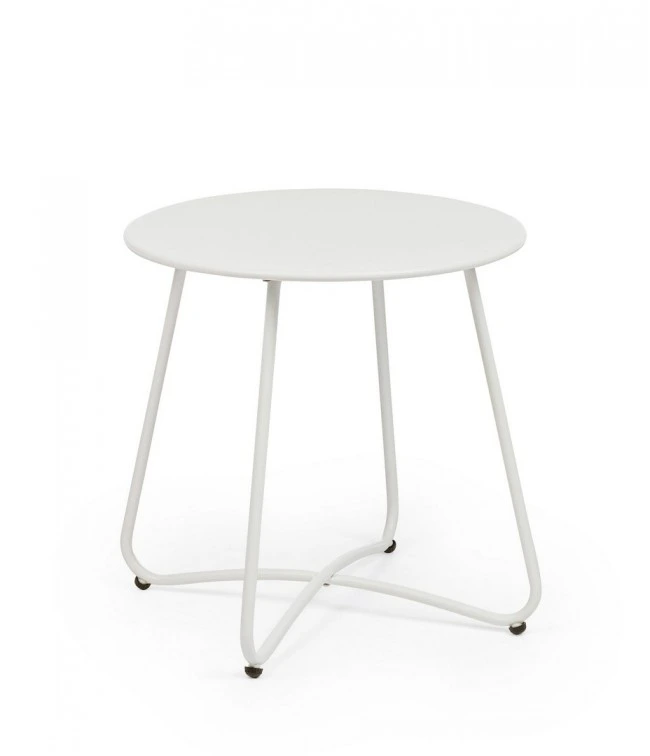 BIZZOTTO Kulatý konferenční stolek AUSTIN bílý ø45 cm