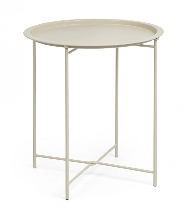 BIZZOTTO Kulatý konferenční stolek AUSTIN krémový ø46 cm
