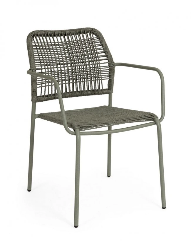 BIZZOTTO Zahradní židle JABLE zelená s výpletem