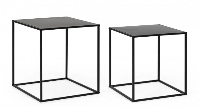 BIZZOTTO Set konferenčních stolků ALRIK černý