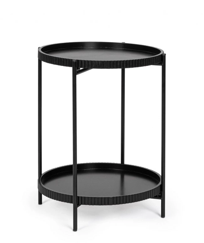 BIZZOTTO Konferenční stolek HERDYS černý ø42 cm
