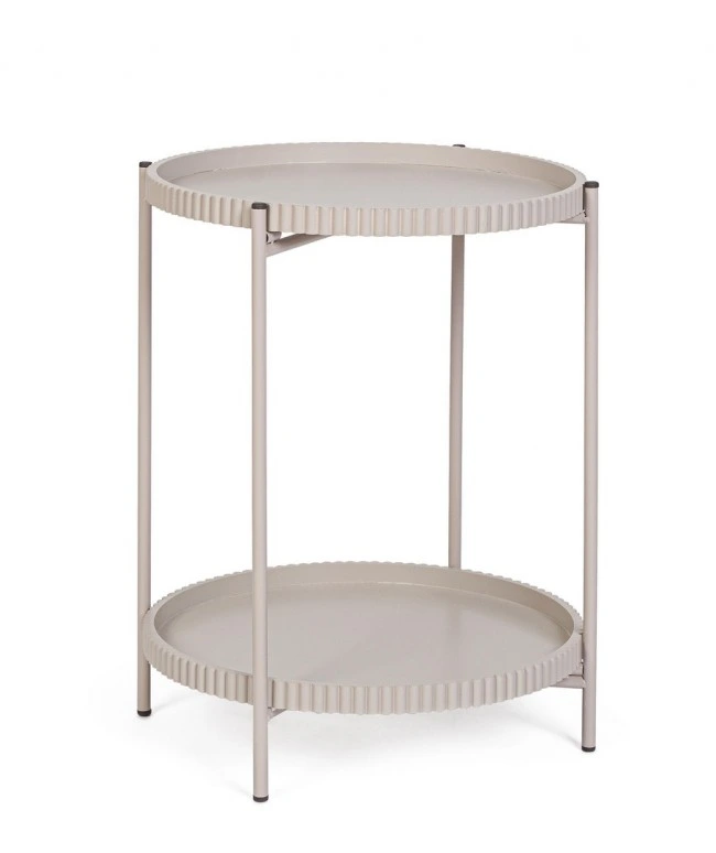 BIZZOTTO Konferenční stolek HERDYS béžový ø42 cm
