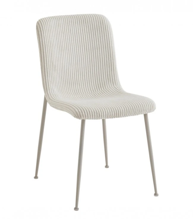 BIZZOTTO Žebrovaná jídelní židle RINAS béžová