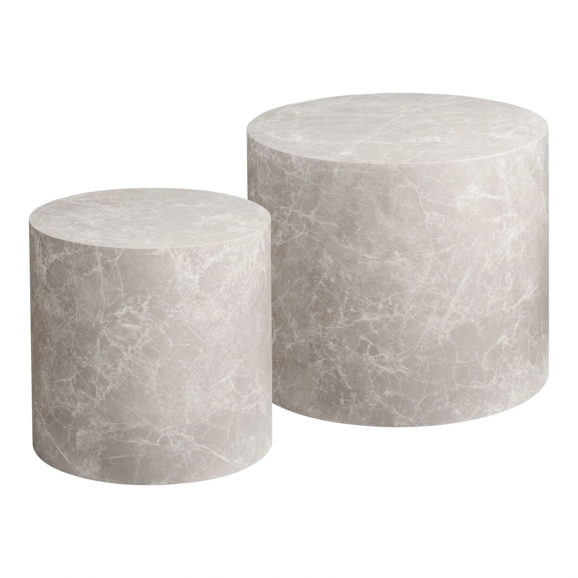 House Nordic Set dvou kulatých konferenčních stolků PRAGUE béžový