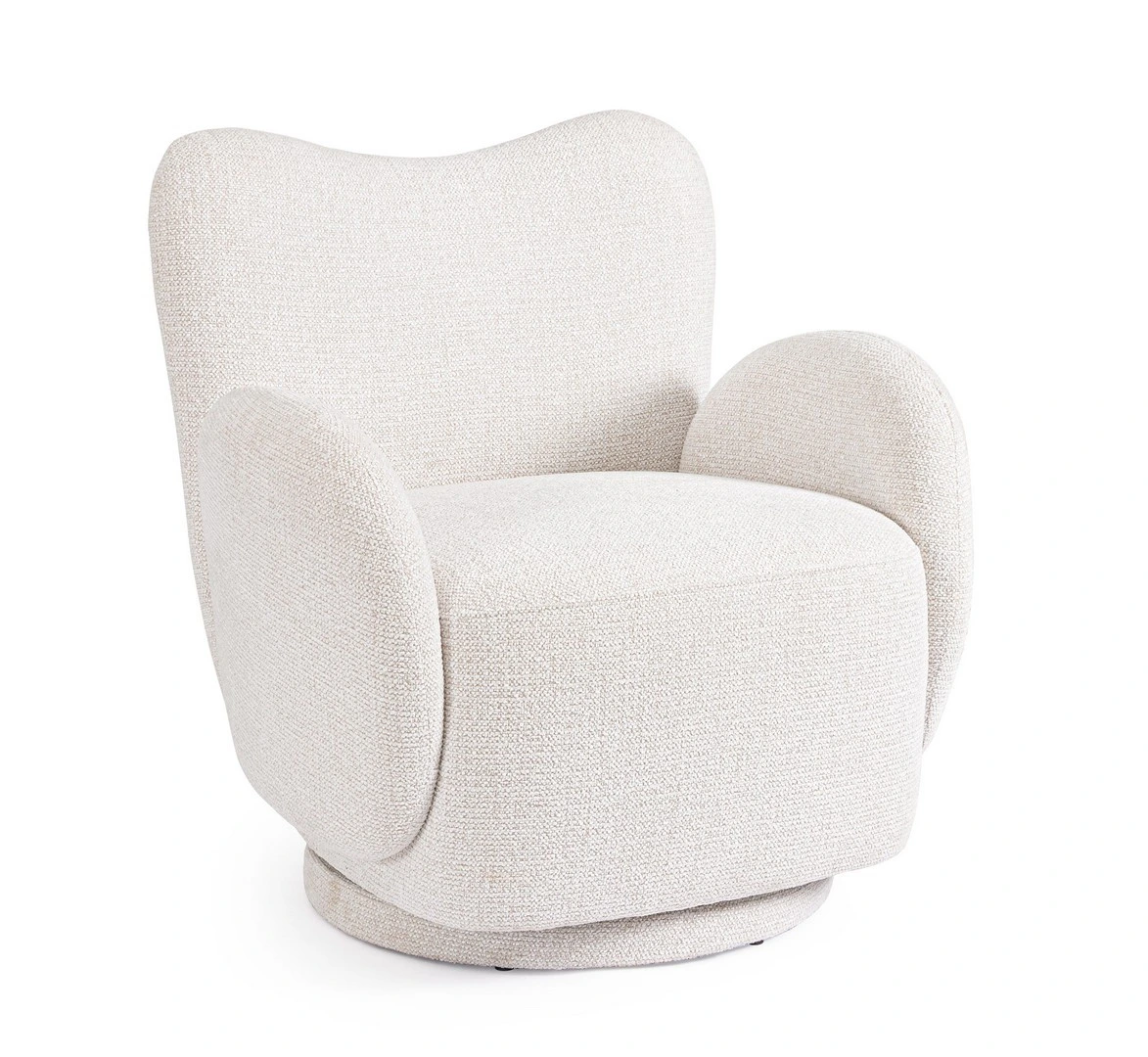 BIZZOTTO Otočné křeslo HARPER bílé