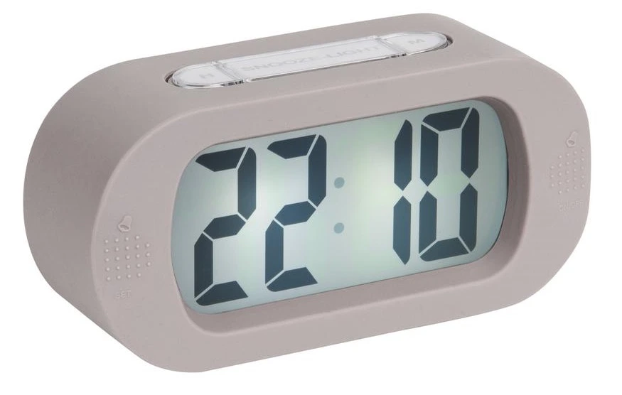 Present time Šedý silikonový budík Gummy