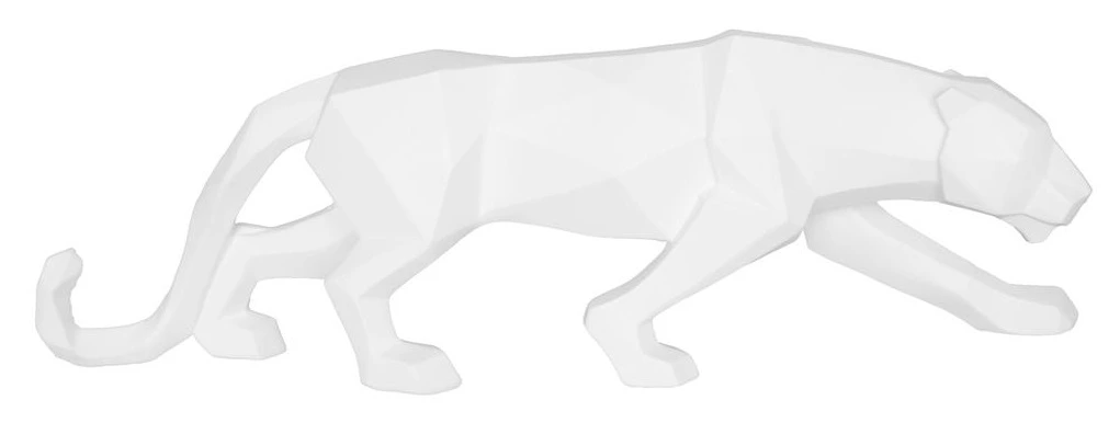 Present time Bílá dekorativní soška Origami Panter