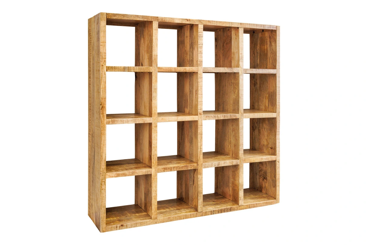 Invicta Dřevěná knihovna IRON CRAFT 160x156 cm mango