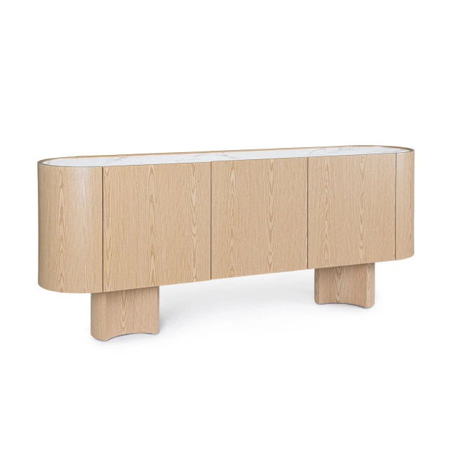 BIZZOTTO Dřevěná komoda OTILIA dub 80x200 cm