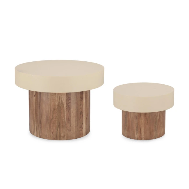 BIZZOTTO Set konferenčních stolků ANAYA hnědý