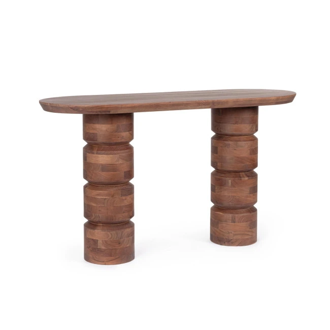 BIZZOTTO Konzolový stolek CORTEZ hnědý 130x45 cm