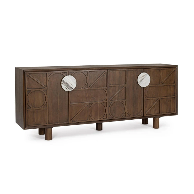 Homemotion Dřevěná komoda HEMMING hnědá