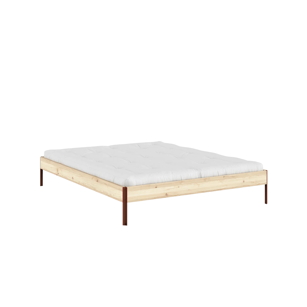 KARUP Dřevěná postel CORE 160x200 cm přírodní tmavě červené nohy