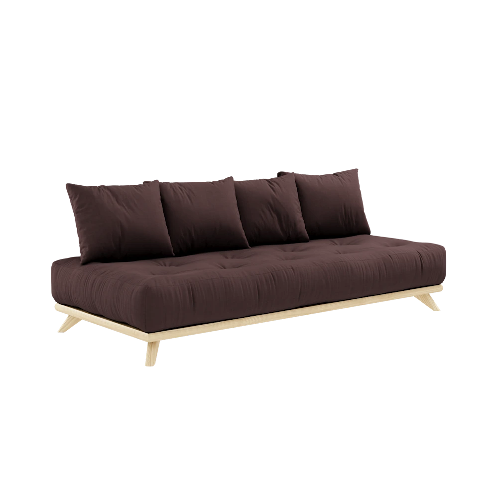 KARUP DESIGN Dřevěná pohovka SENZA tmavě hnědá 200 cm