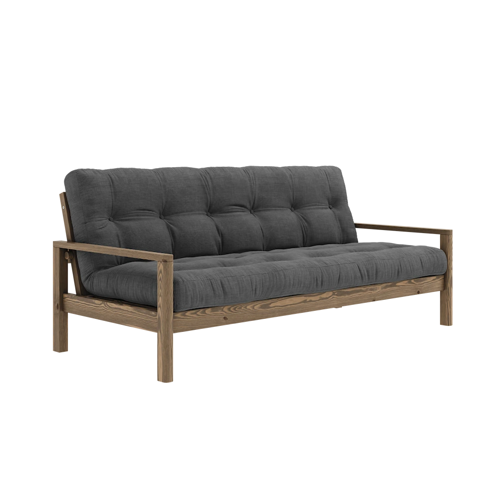KARUP DESIGN Dřevěná rozkládací pohovka KNOB antracit 205 cm