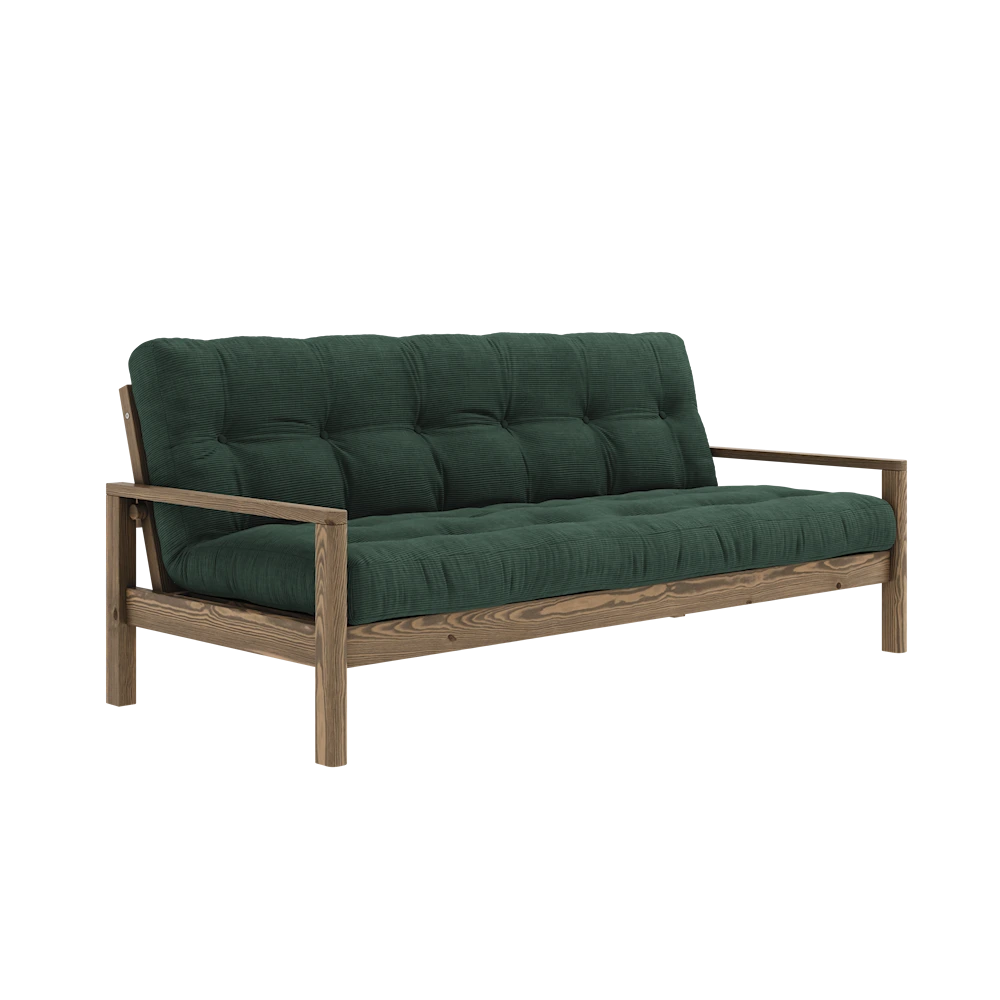 KARUP DESIGN Dřevěná rozkládací pohovka KNOB zelená 205 cm