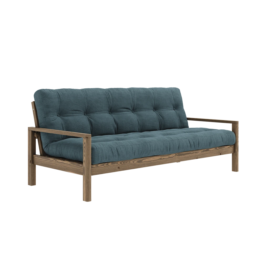 KARUP DESIGN Dřevěná rozkládací pohovka KNOB světle modrá 205 cm
