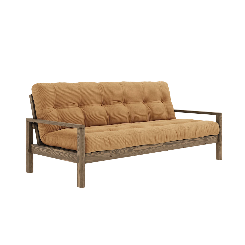 KARUP DESIGN Dřevěná rozkládací pohovka KNOB hnědá 205 cm