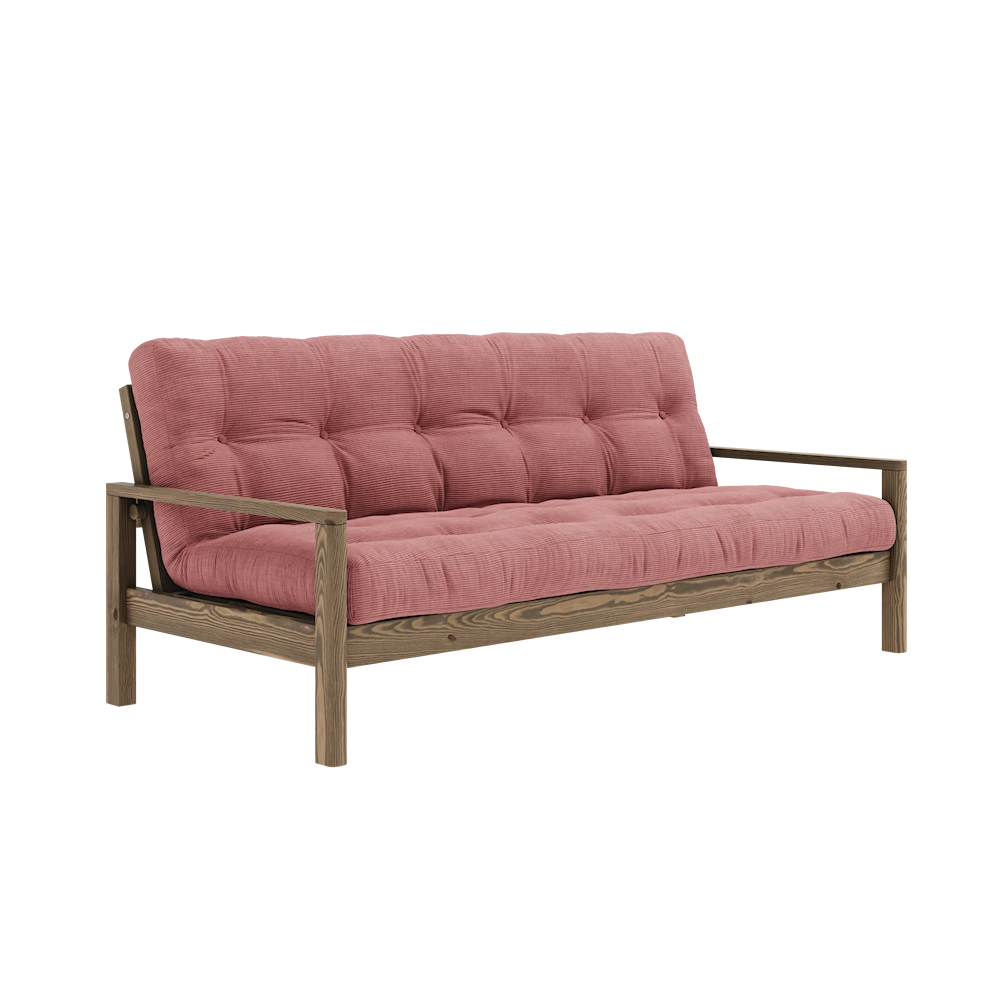 KARUP DESIGN Dřevěná rozkládací pohovka KNOB růžová 205 cm