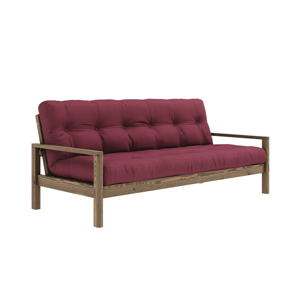 KARUP DESIGN Dřevěná rozkládací pohovka KNOB vínová 205 cm