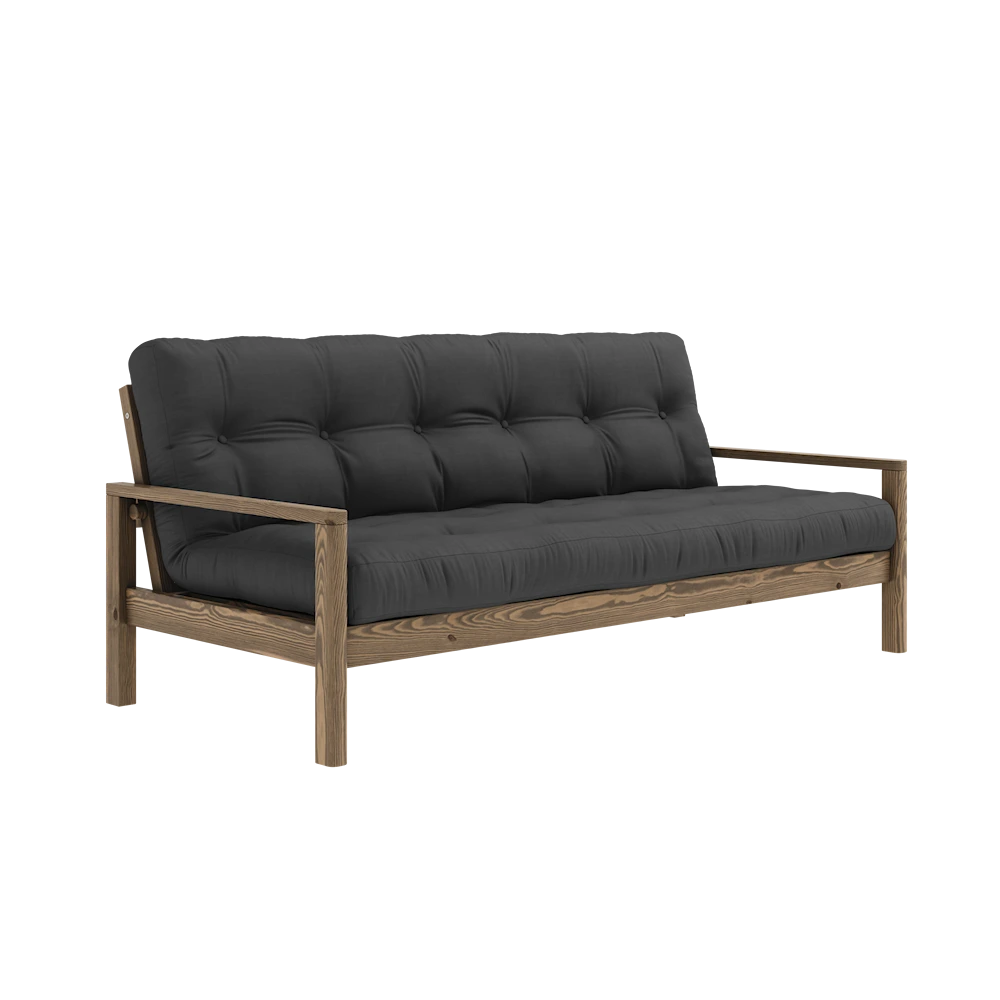 KARUP DESIGN Dřevěná rozkládací pohovka KNOB tmavě šedá 205 cm