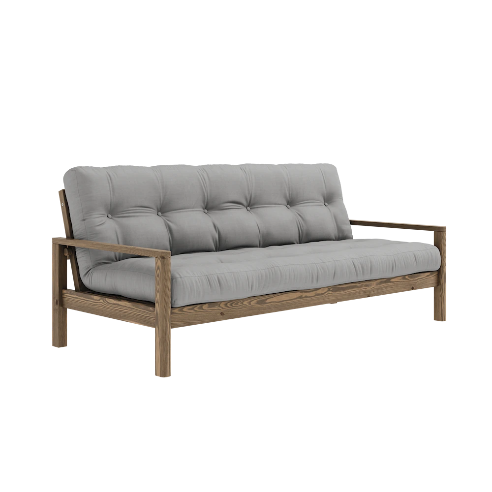 KARUP DESIGN Dřevěná rozkládací pohovka KNOB šedá 205 cm