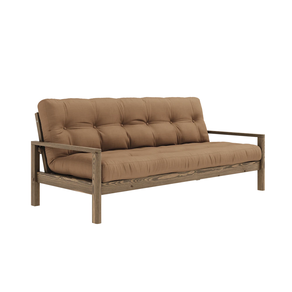 KARUP DESIGN Dřevěná rozkládací pohovka KNOB mocca 205 cm