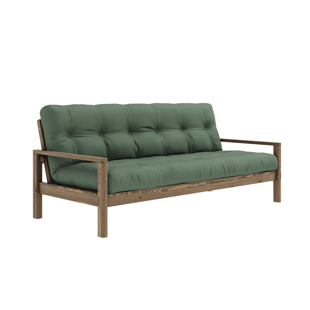 KARUP DESIGN Dřevěná rozkládací pohovka KNOB olivová 205 cm
