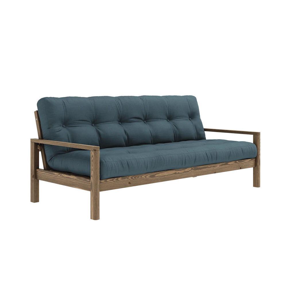 KARUP DESIGN Dřevěná rozkládací pohovka KNOB petrolej 205 cm