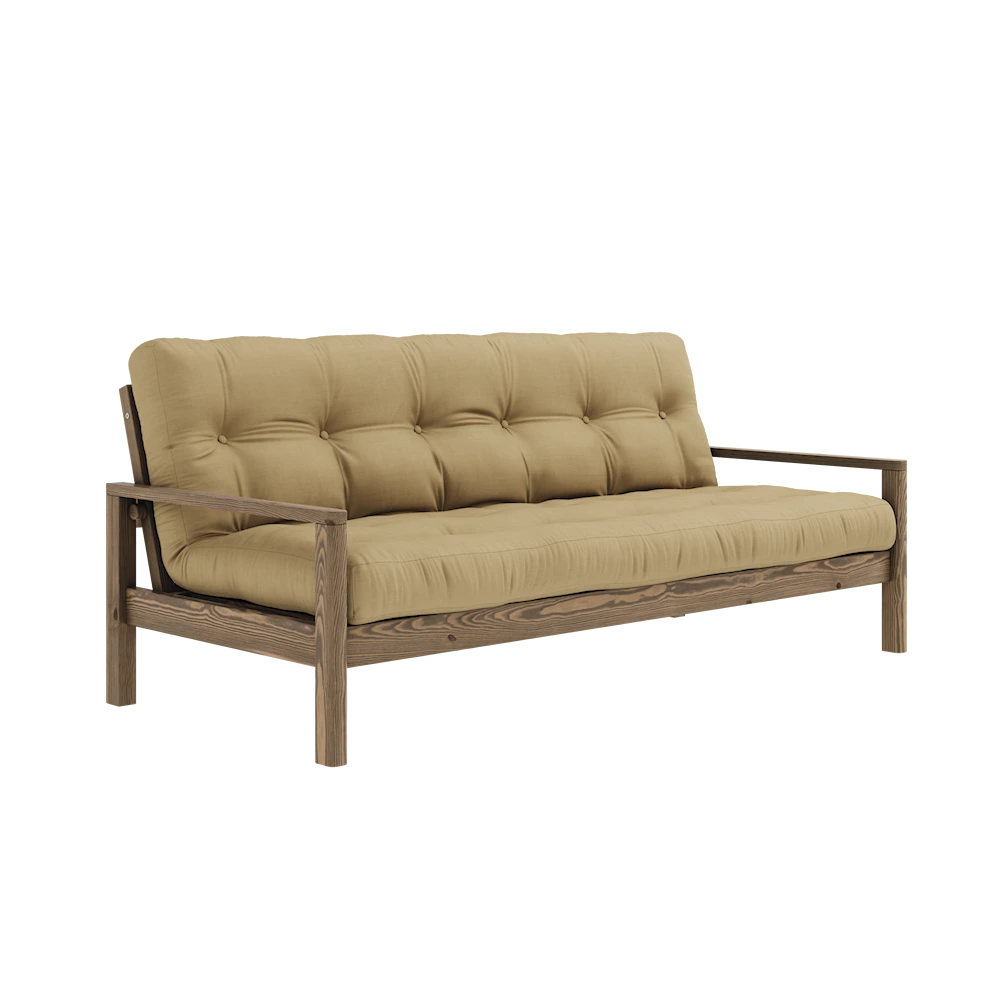 KARUP DESIGN Dřevěná rozkládací pohovka KNOB béžová 205 cm