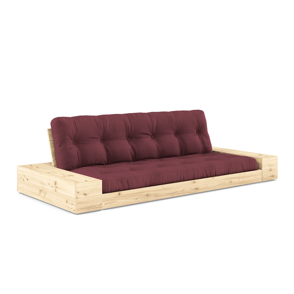 KARUP Rozkládací pohovka BASE s úložným prostorem vínová 244 cm