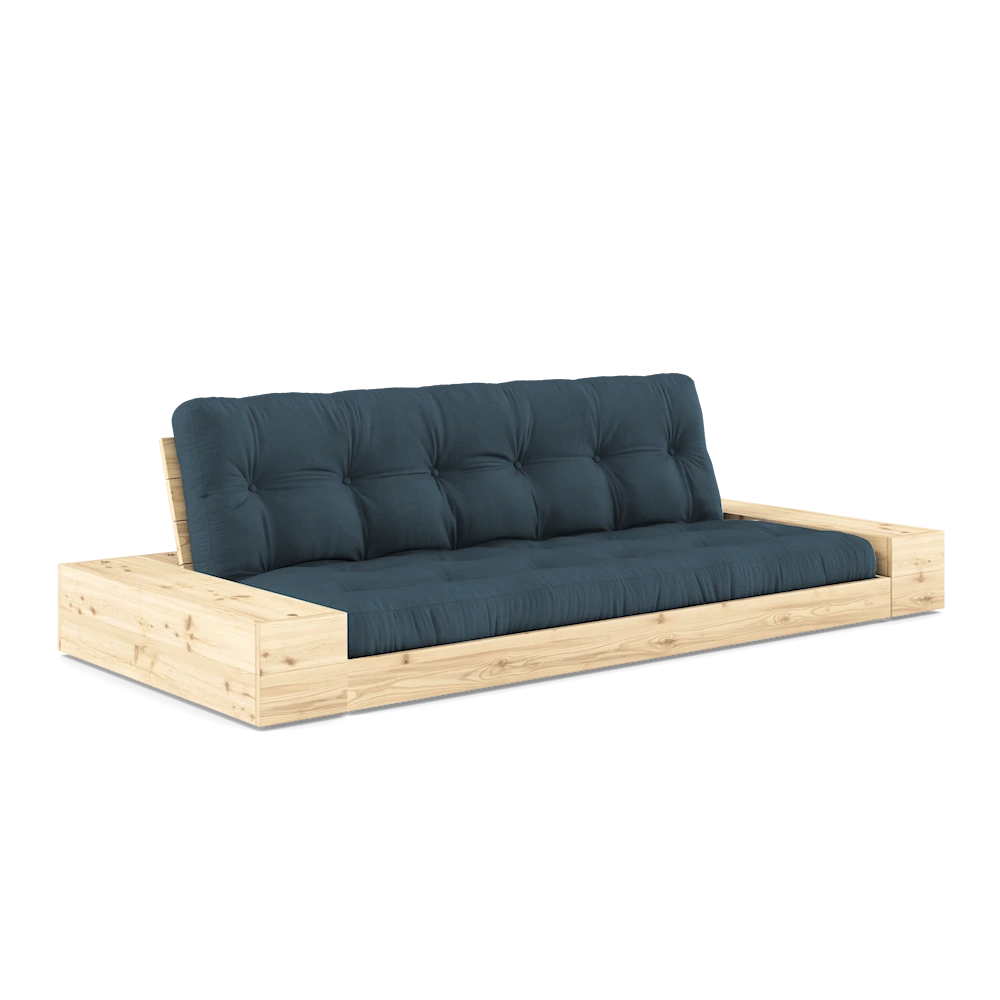 KARUP Rozkládací pohovka BASE lakovaná s postranním úložným prostorem petrolejová 244 cm