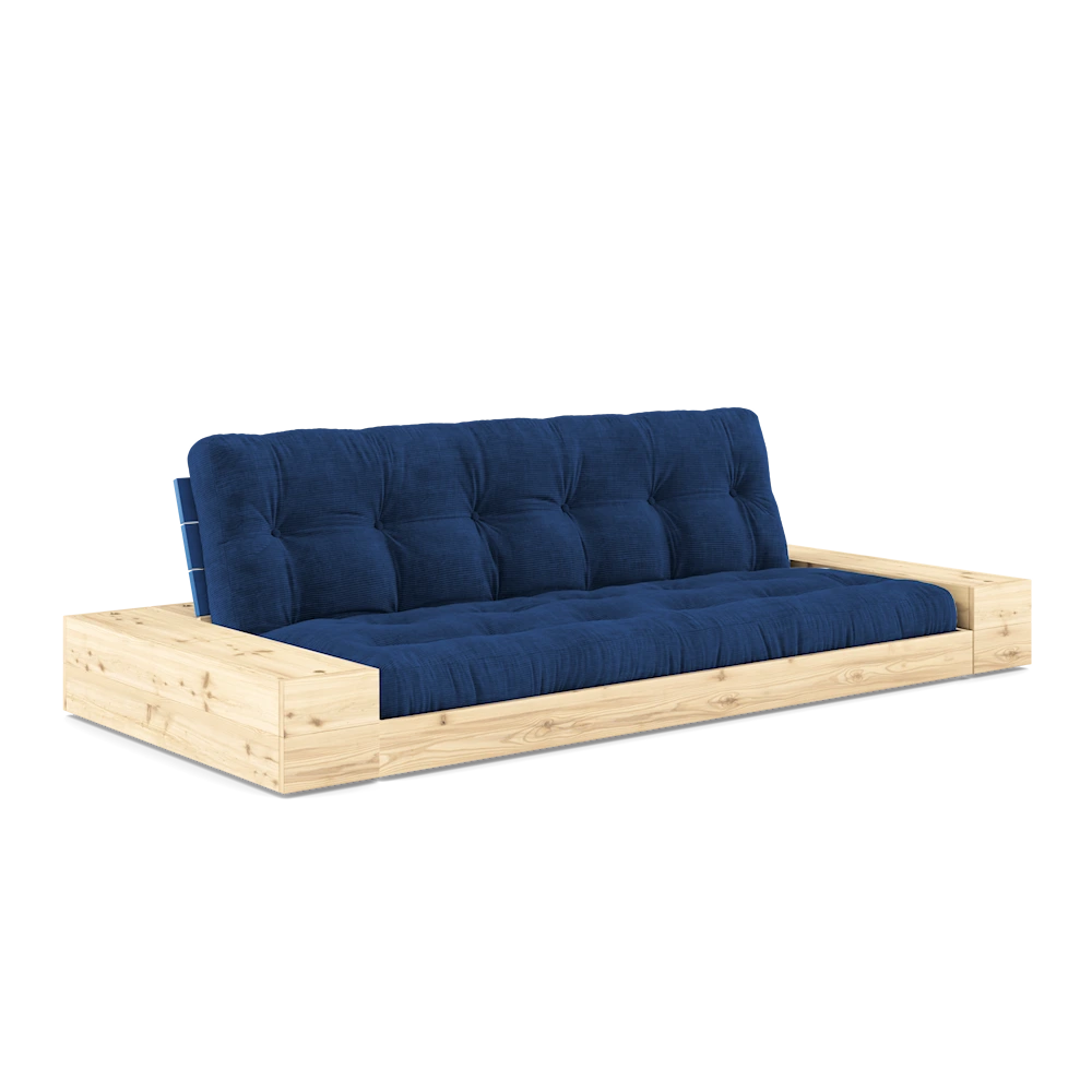 KARUP Rozkládací pohovka BASE s postranním úložným prostorem a modrým lakováním královsky modrá 244 cm