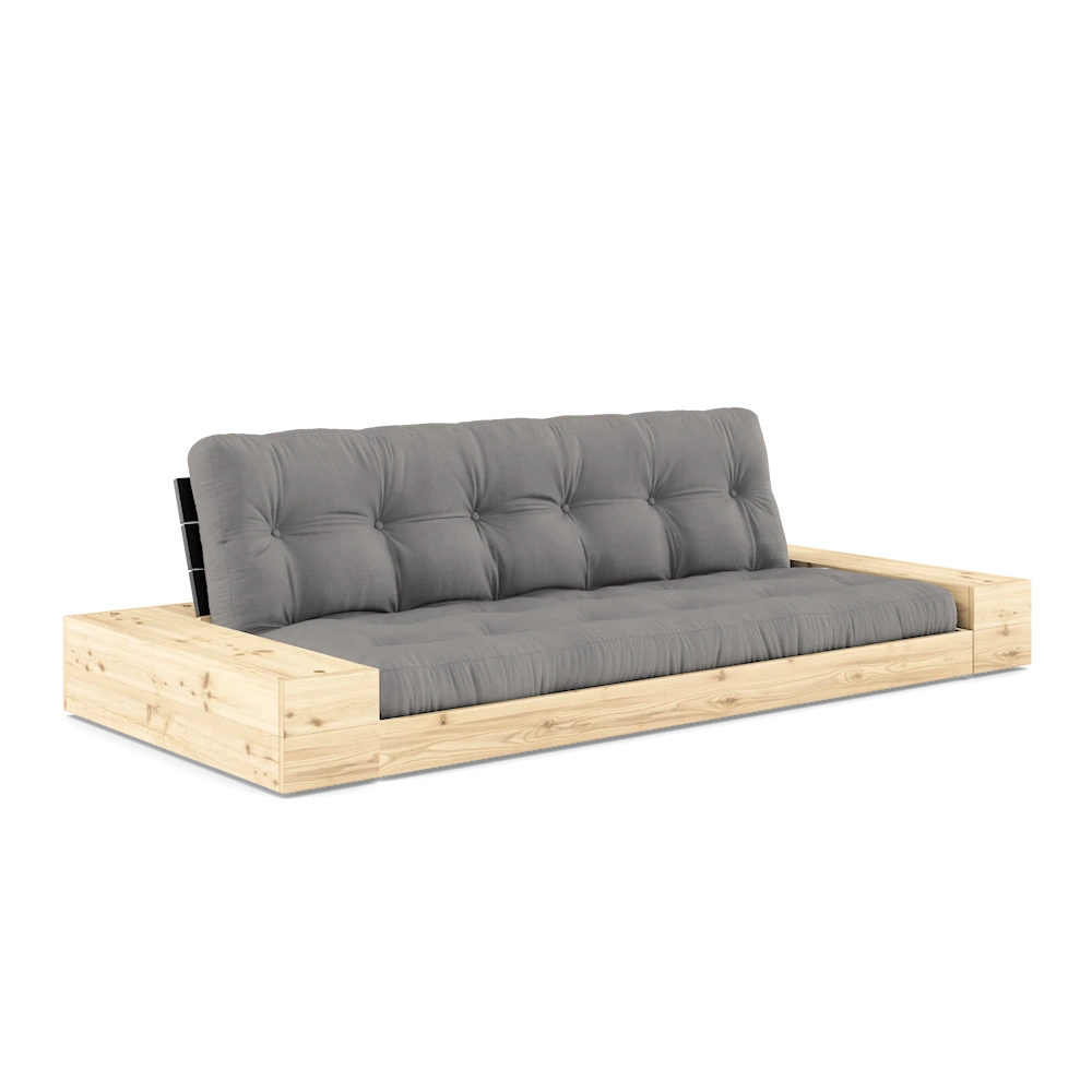 KARUP Rozkládací pohovka BASE s postranním úložným prostorem šedá 244 cm